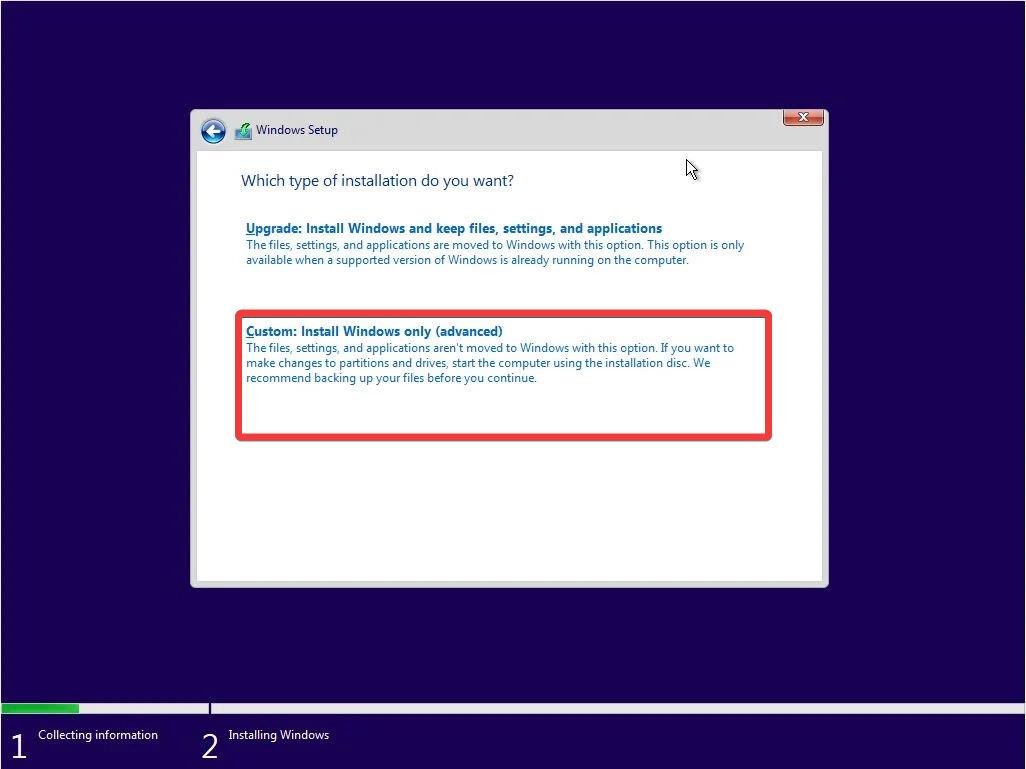 How to Reinstall Windows 11 from BIOS? 9 Select the Installation type