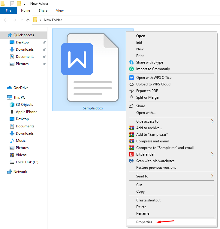 Fix Zip Error - File Not Found or No Read Permission on Windows PC 16 Select the copied source and right-mouse click to view more options and choose “Properties” to continue