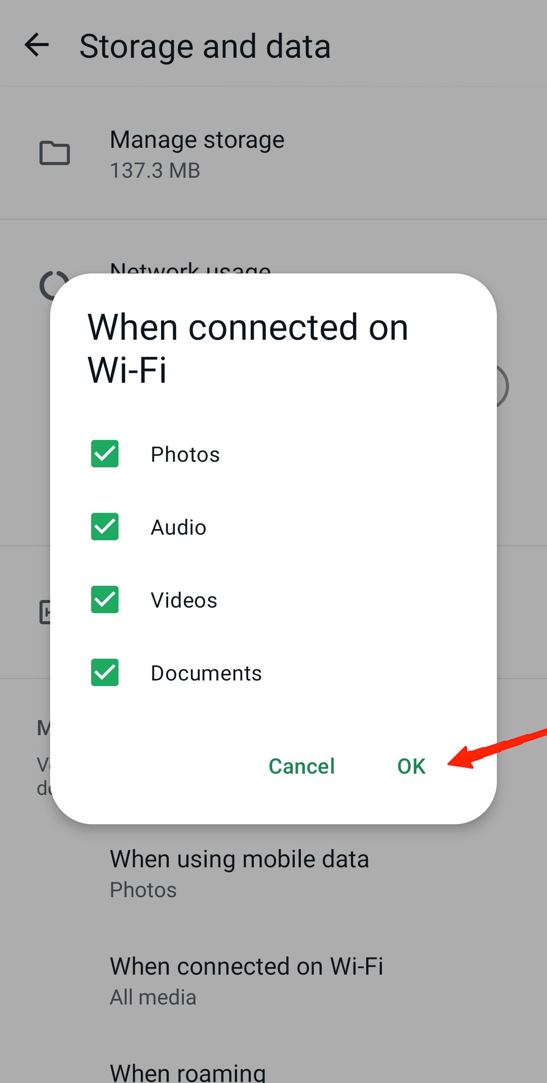 How to Download Multiple Photos/Videos from WhatsApp 8 Select the types of media you wish to download from the list.