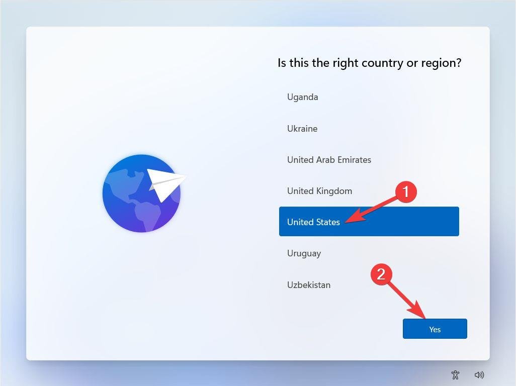 How to Reinstall Windows 11 from BIOS? 11 Select your country or region again