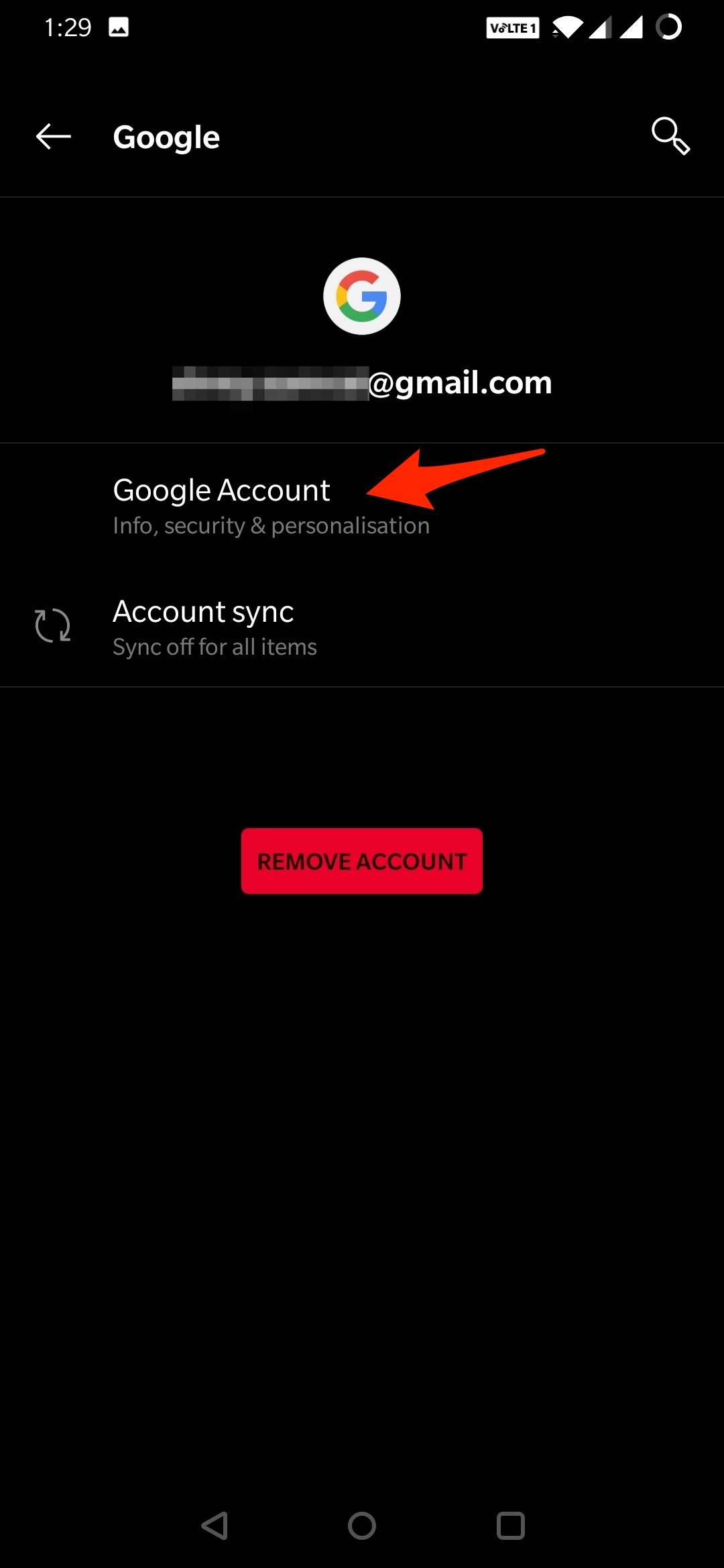 Fix 'App Cannot Record Now as Google is Recording' for Android 4 Select Google Account
