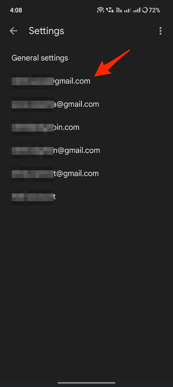 How to Fix Google Chat Not Showing in Gmail? 3 Select the Gmail Account