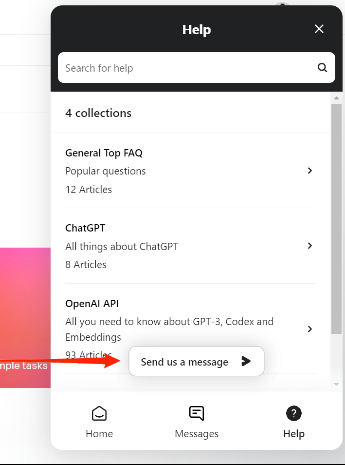 How to Delete ChatGPT Account and Data? 6 Click on the Help icon at the bottom