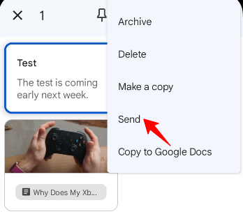Google Keep: Note-Taking Service | How to Use? 5 Send the note