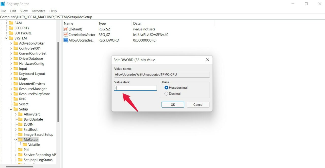 How to Install Windows 11 on an Unsupported PC? 11 Set Value