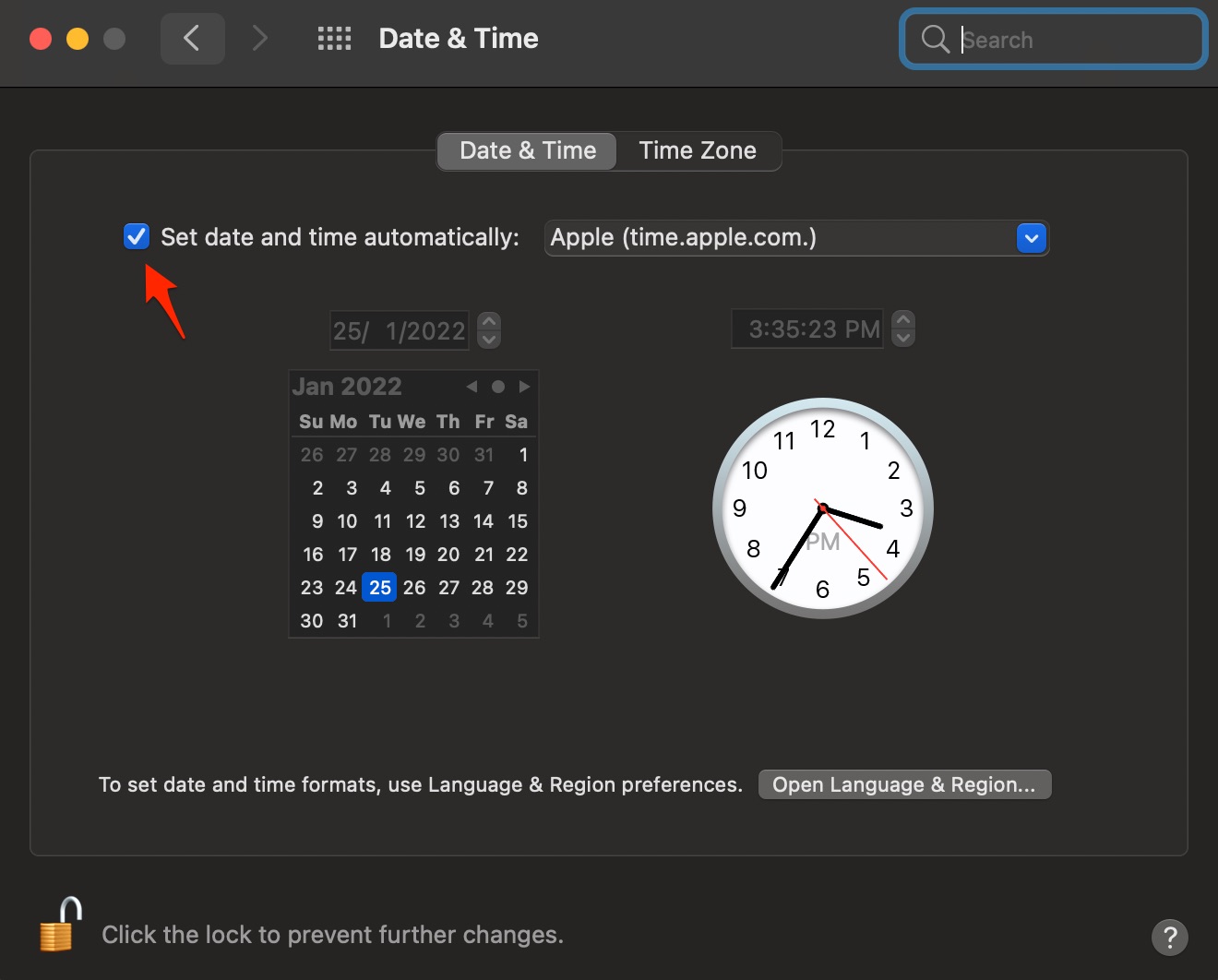 How to Fix Playback Failed on Kodi for MacBook? 23 Set Date and Time Automatically