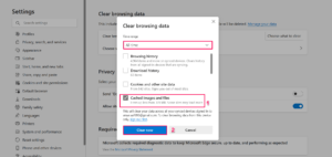 How to Fix 'Retrieving Data Wait a Few Seconds and Try to Cut or Copy Again' Error 7 Clear browsing cache data and images