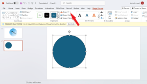 Select shape fill option