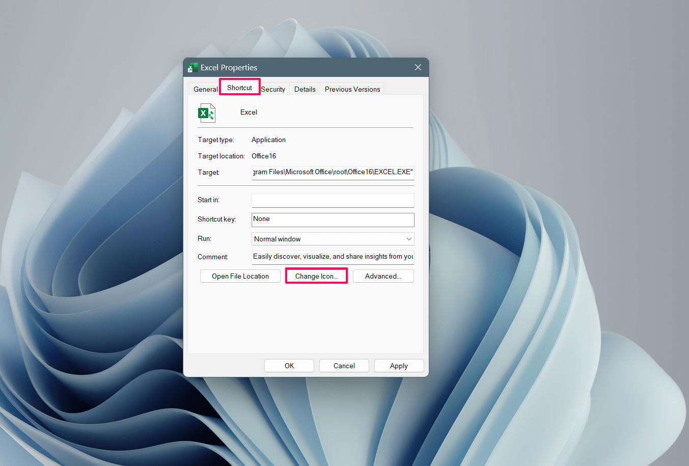 How to Customize Icons on Windows 11 8 Choose Shortcut tab and click on Change Icon