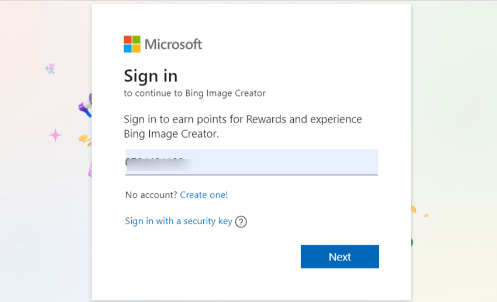 Sign in to Microsoft Account