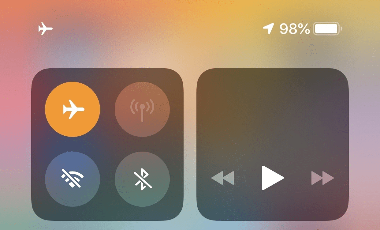 How to Fix Not Receiving Verification Code Texts on iPhone? 2 scroll up from bottom of your screen nd tap on the aeroplane icon to Turn Airplane Mode On/ Off