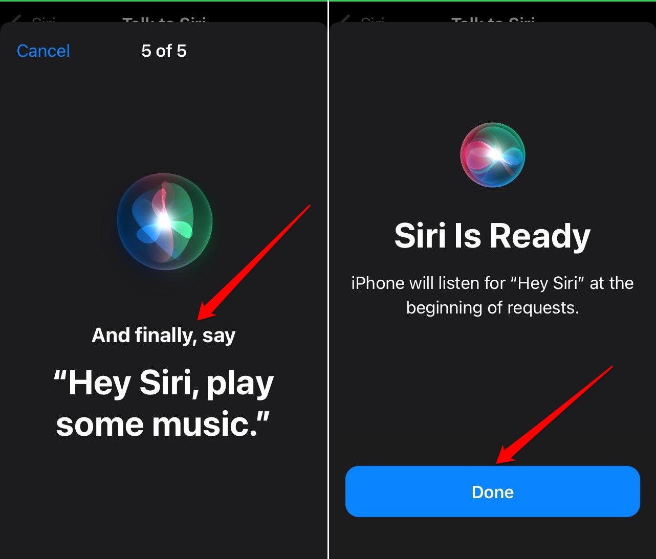 How to Reset Siri on Your iPhone? 4 Siri setup on iPhone is complete