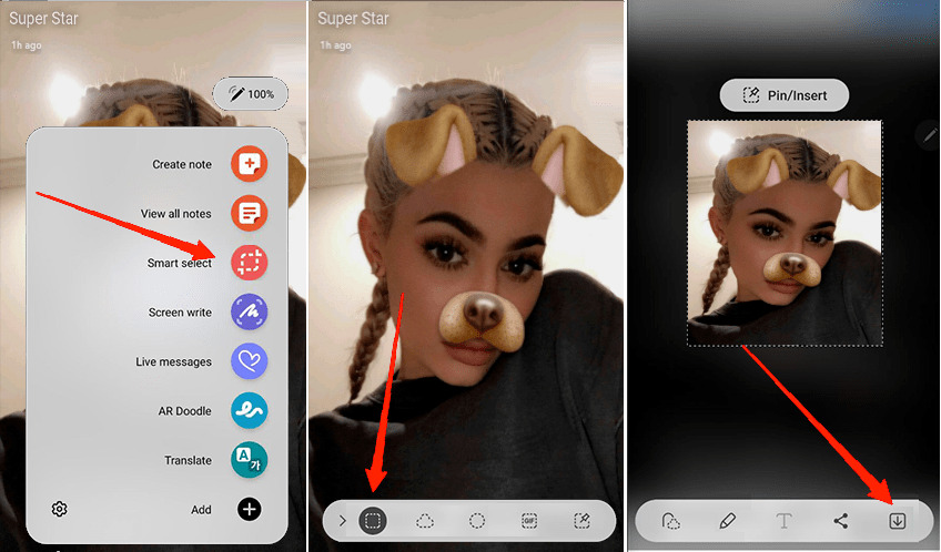 How to Take Snapchat Screenshot without Notification: Android and iOS 6 Smart Select. Choose the rectangle tool & select the area of the screen