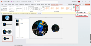How to Crop a Picture Into a Circle in Microsoft PowerPoint 16 Select convert to shape