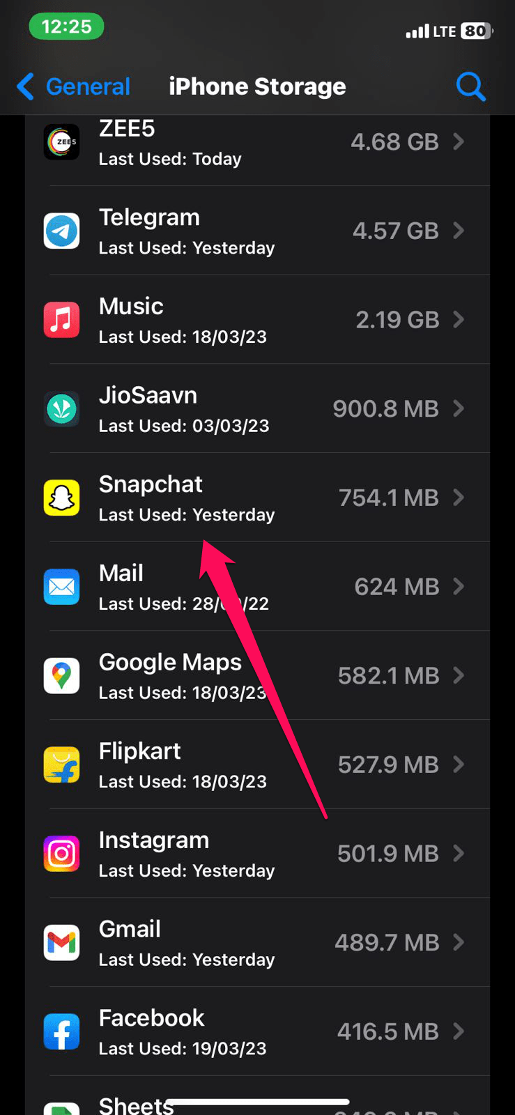 How to Fix Snapchat Export Not Working? 10 Select Snapchat From The List