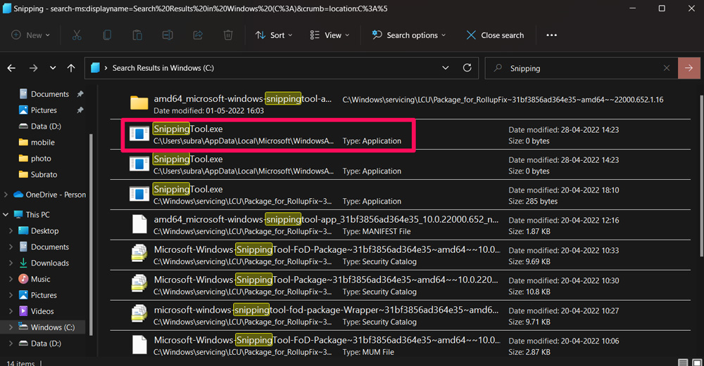 How to Fix The Windows 11 Snipping Tool Broken Error? 5 Run Snipping Tool From Windows.old folder