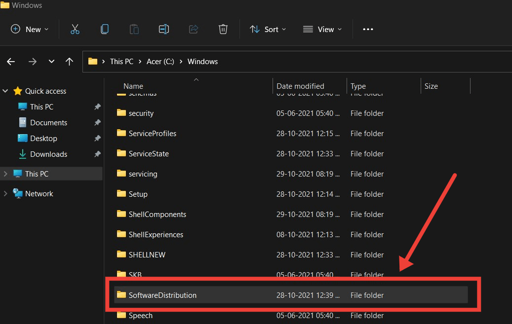 How to Fix Windows 11 Error Code 0x8000FFFF 9 Software Distribution Folder
