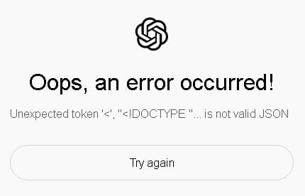 How to Fix “Oops, an error occurred! Unexpected token" during Sora Login? 2 Sora Unexpected token error at the login