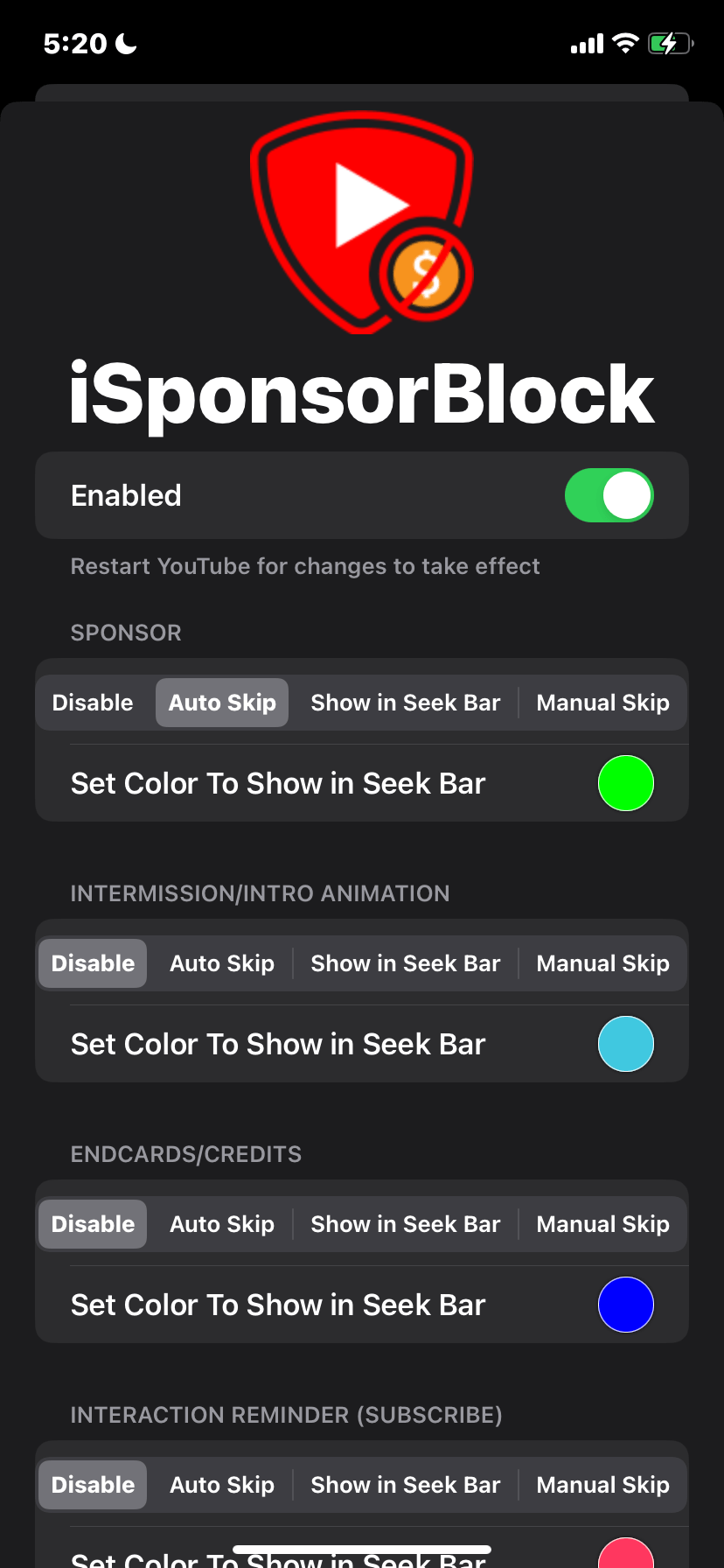 How to Install YouTube Vanced on iPhone without Jailbreak? 30 SponsorBlock_iOS