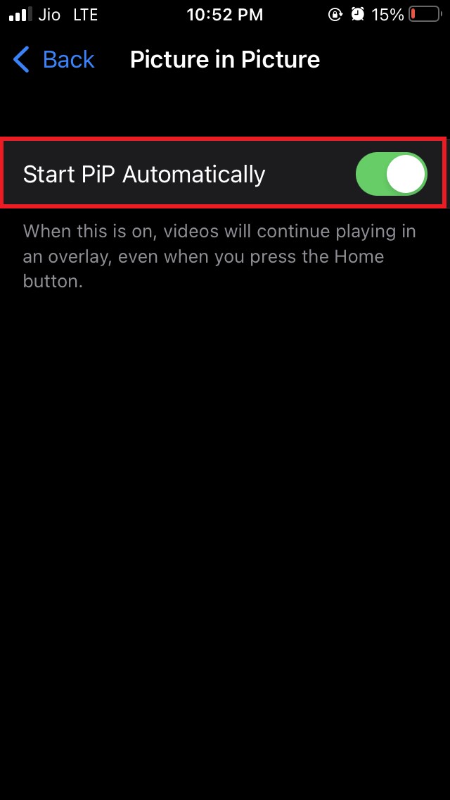 Start PiP automatically