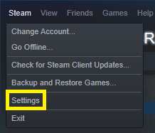 Steam Settingsx