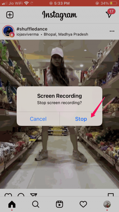 Instagram Video Downloader for iPhone 3 Stop Recording