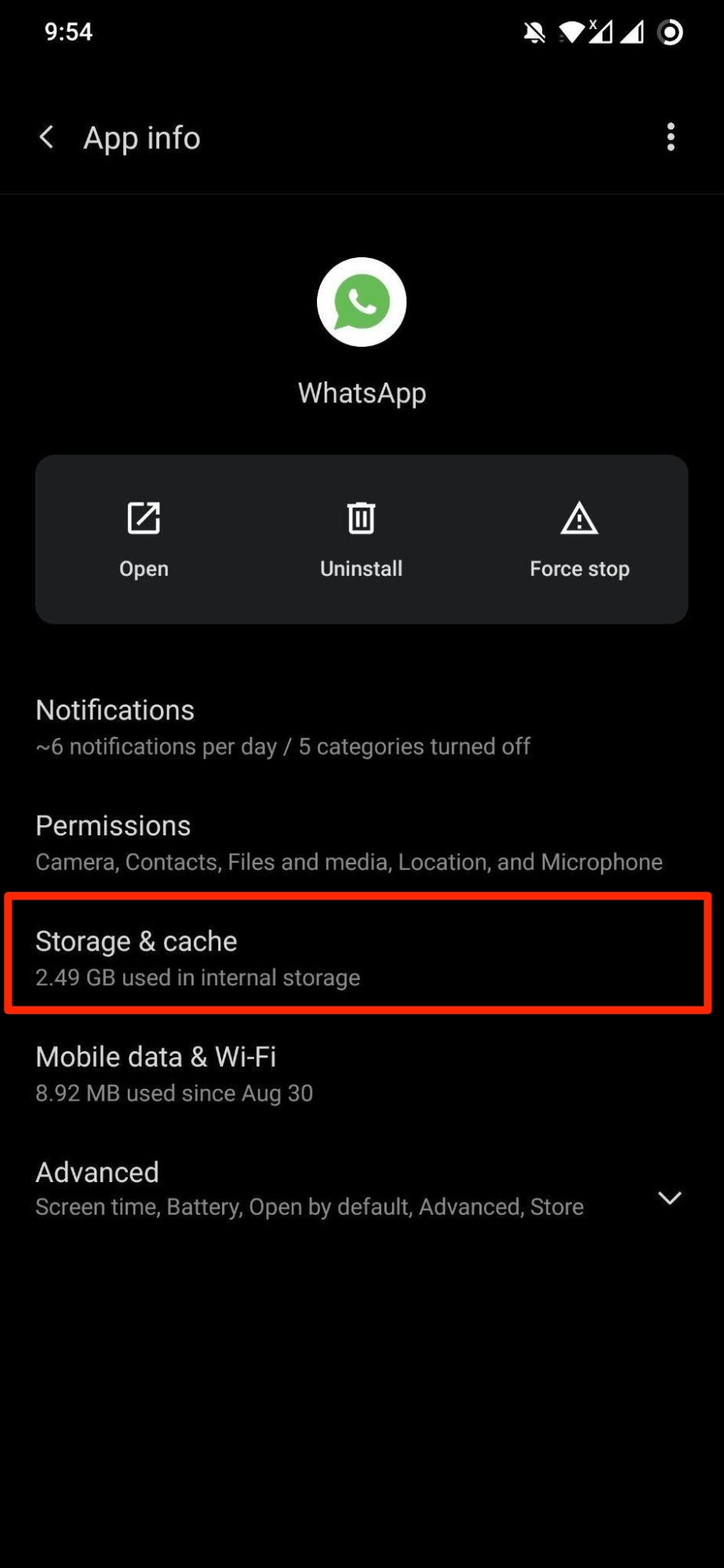 How to Fix WhatsApp Video Call Not Working Android 4 Storage_and_Cache