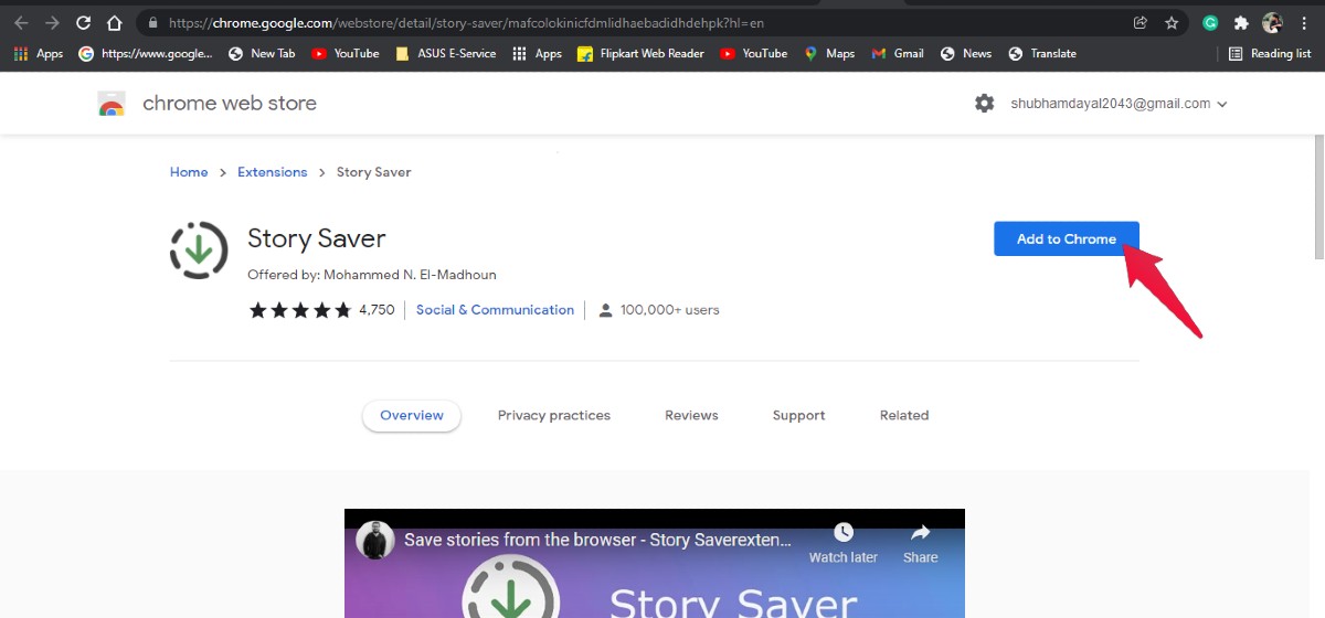 Story Saver Extension PC