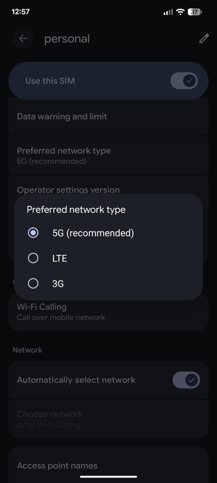 Google Pixel battery draining fast after update? What’s happening 7 Switch from 5G to LTE in weak signal areas