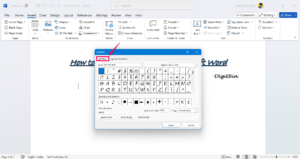 How to Create a Fraction in Microsoft Word 4 Click on Symbol tab