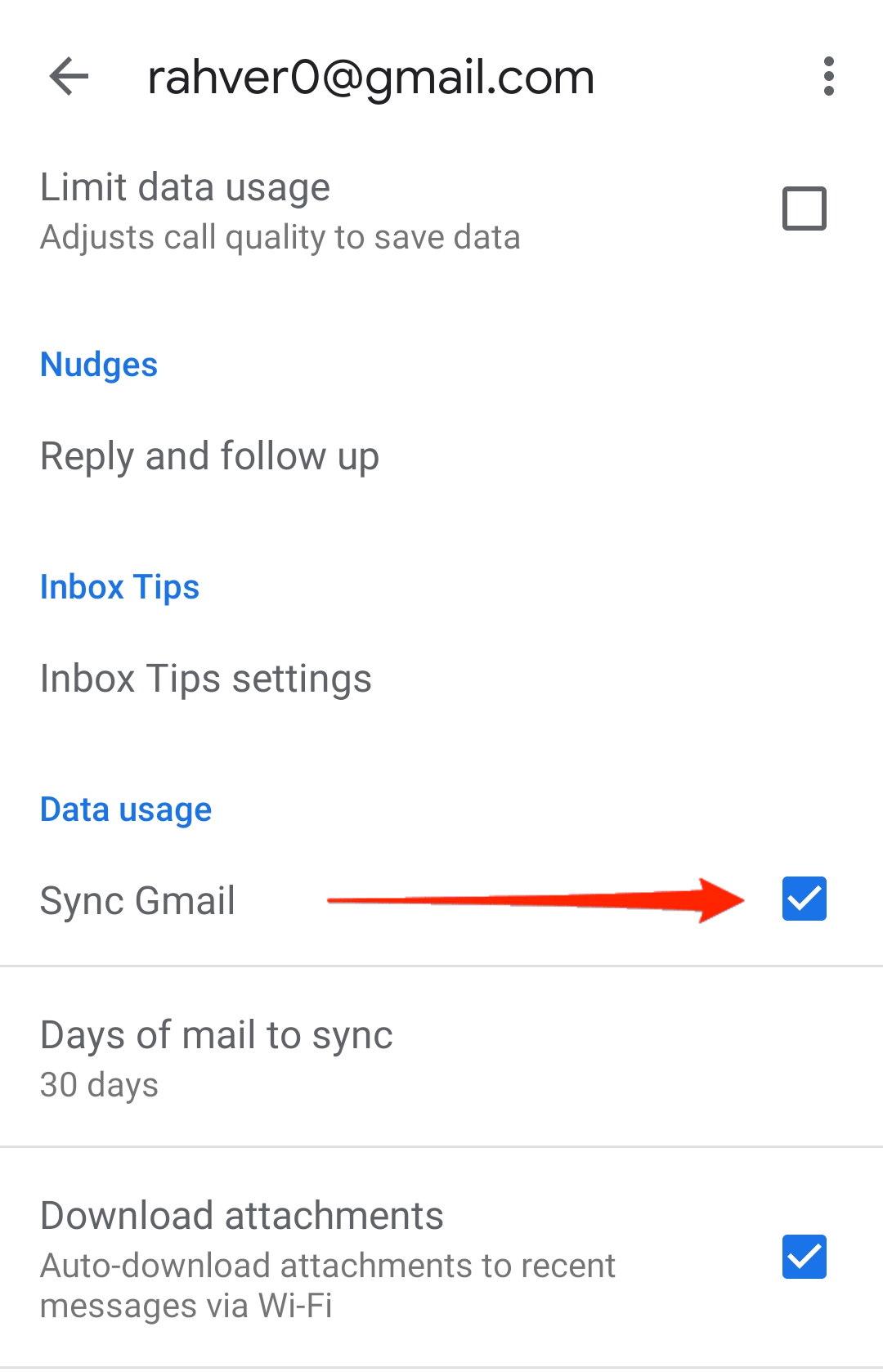 Sync Gmail