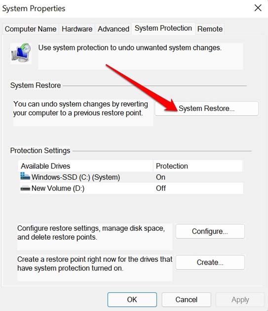 How to Fix WiFi Option Missing on Windows 11? 21 System restore Windows