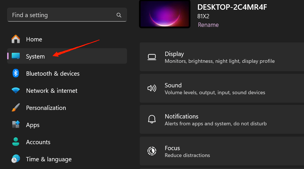 How to Reset Windows 11 Without Losing Data 2 Select the Systems tab on the left panel