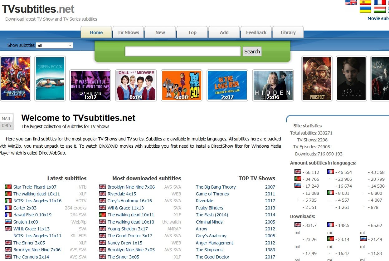 15 Best Sites to Download Free Subtitles: Movies & TV Shows 7 TVsubtitles.net