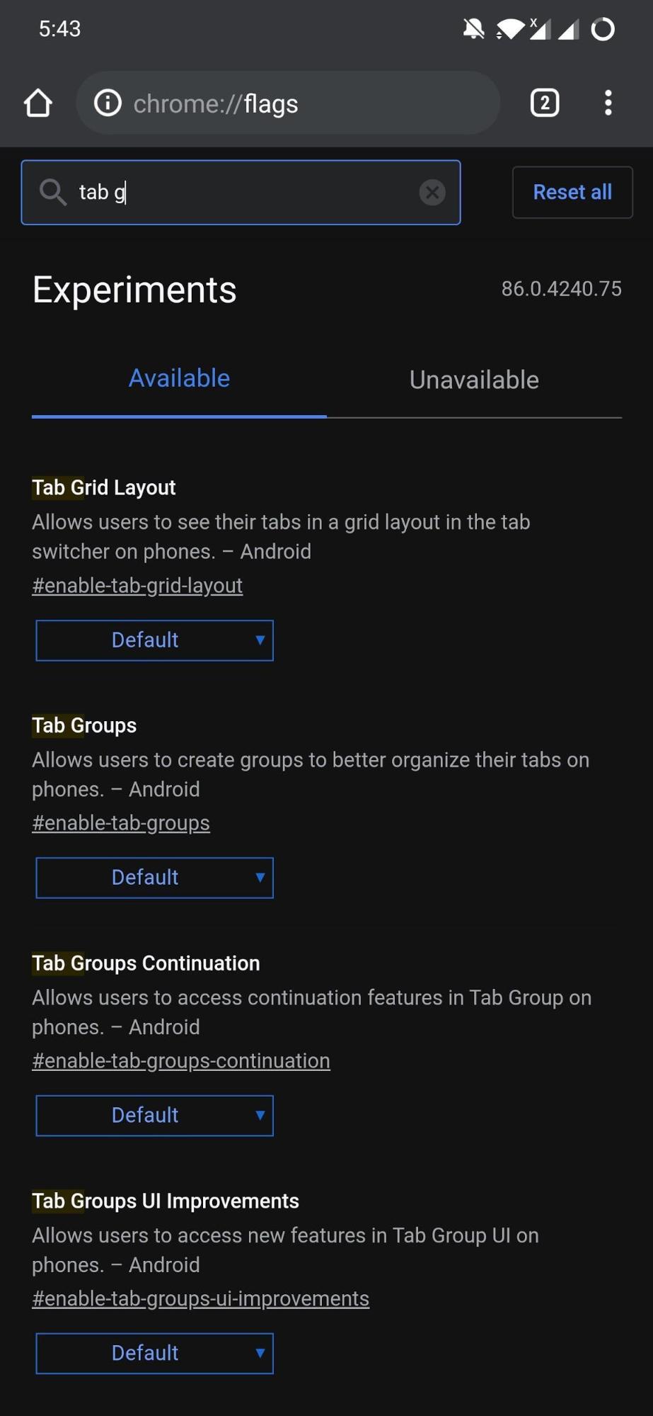 Best Chrome Flags for Android to Boost Browsing 11 Tab