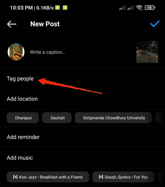 How to do a Joint Post on Instagram? 6 Click on the Tag People option
