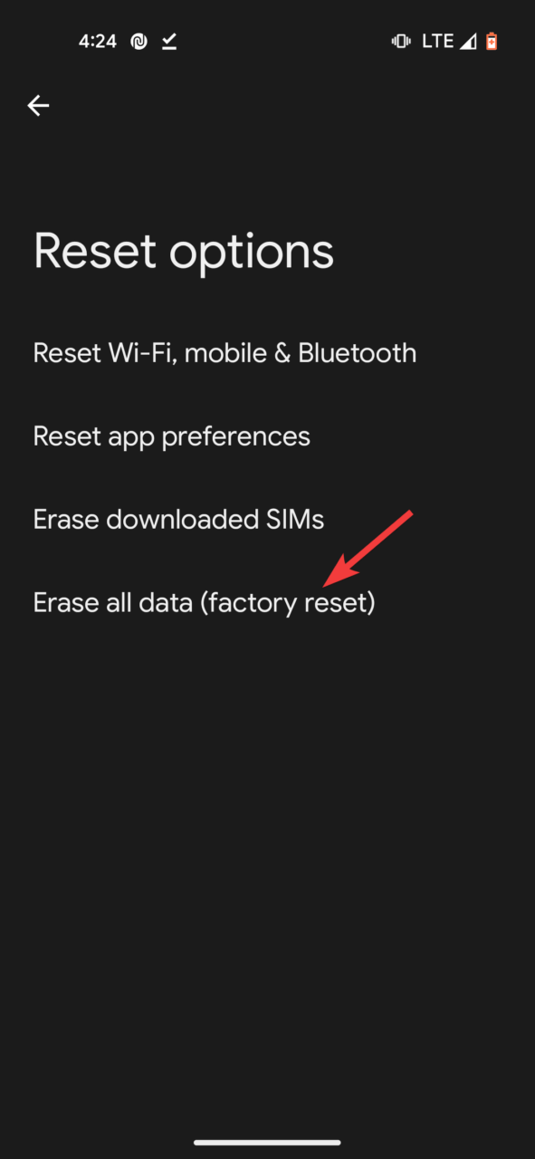 How to Fix Google Pixel Phone Not Charging? 10 Tap Erase all data (factory reset)