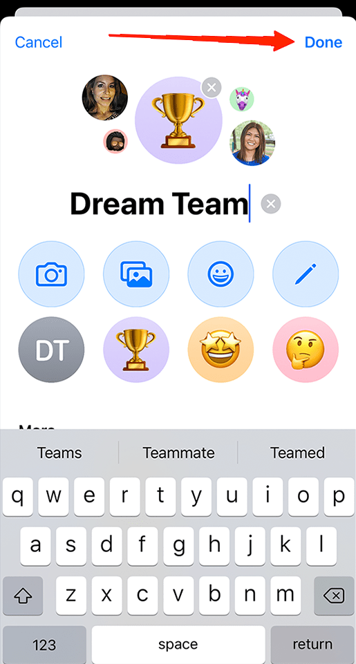 How to Use iMessage Group Chat on iPhone? 6 Tap on the Name tab and type the name you want to give