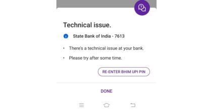 Technical Issue PhonePe