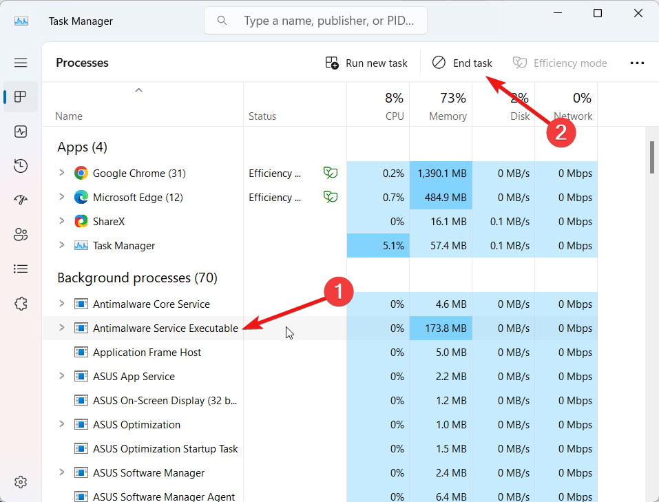 How to Stop 'Antimalware Service Executable' High Usage? 18 Terminate antimalware service executable process