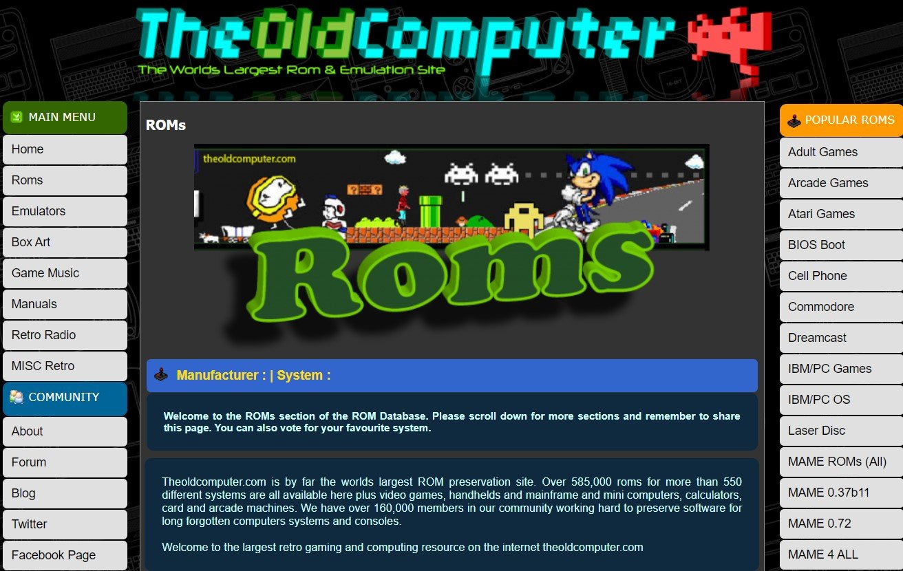 Safe Sites to Download ROM File for Games 6 The Old Computer ROMs