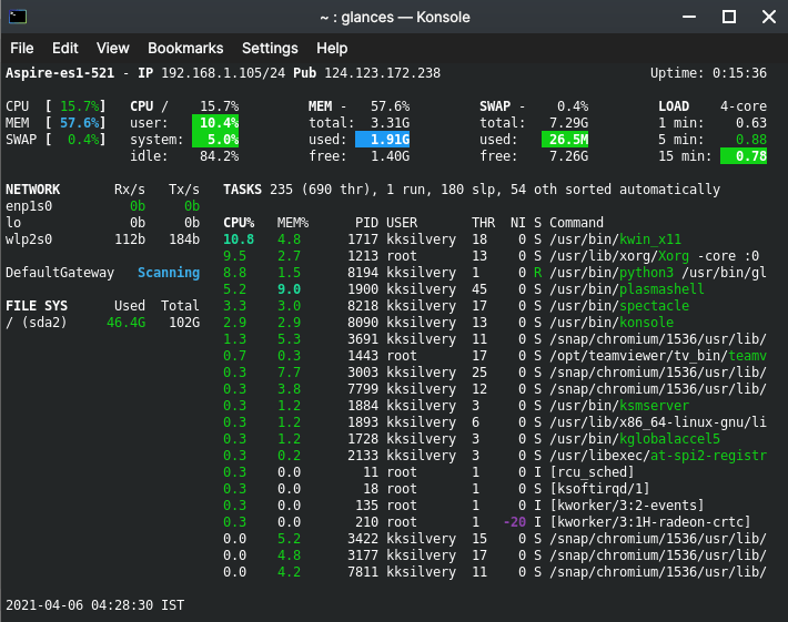 How to Check CPU and Hardware Temperature in Linux? 25 The_information_is_loaded_on_the_screen