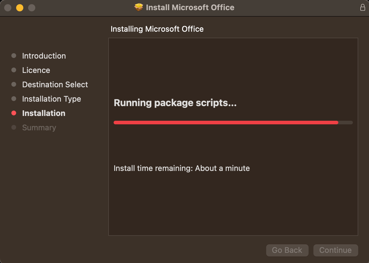 How to Download and Install Office 2019 on MacBook? 4 The software will execute scripts and begin