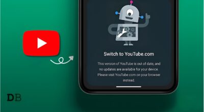 "This Version of YouTube is Out of Date" Error