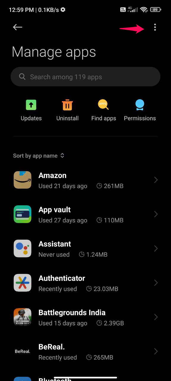 Three Dot icons