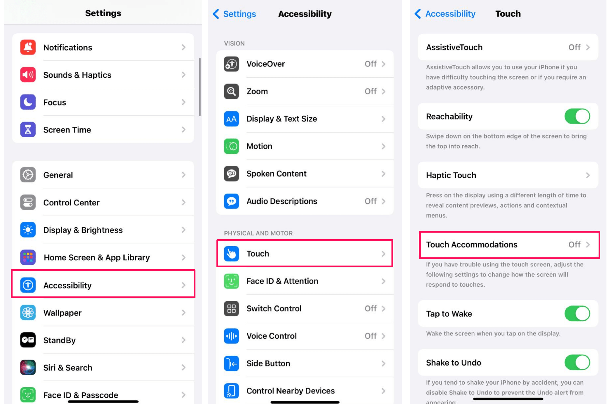 How to Adjust Touch Sensitivity on iPhone or iPad 6 Tap on Accessibility and select Touch Accommodation
