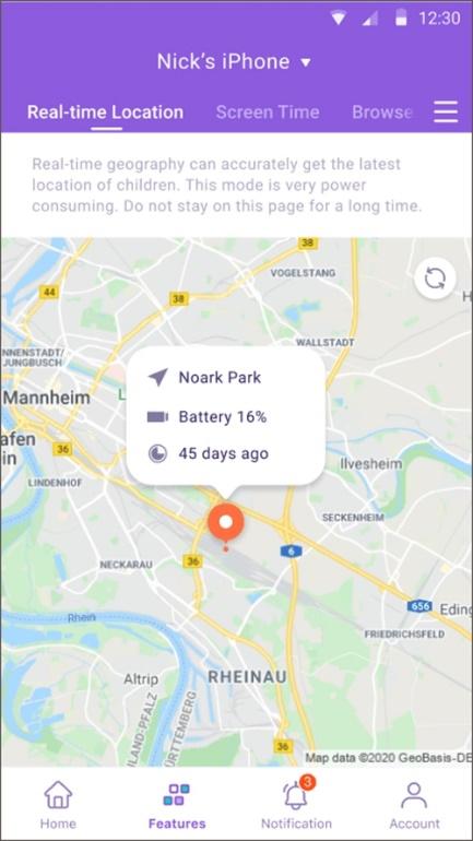 The Best Way to Track Your Kids Location - Wondershare FamiSafe 12 Track Your Kid's Location10
