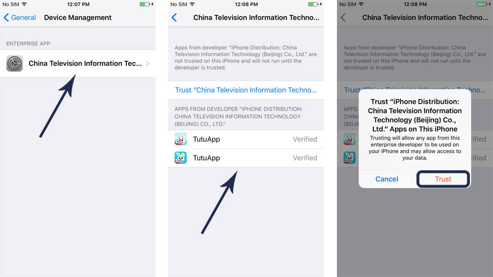 How to Install 3rd Party Apps on iPhone and iPad? 2 Trust Tutu App