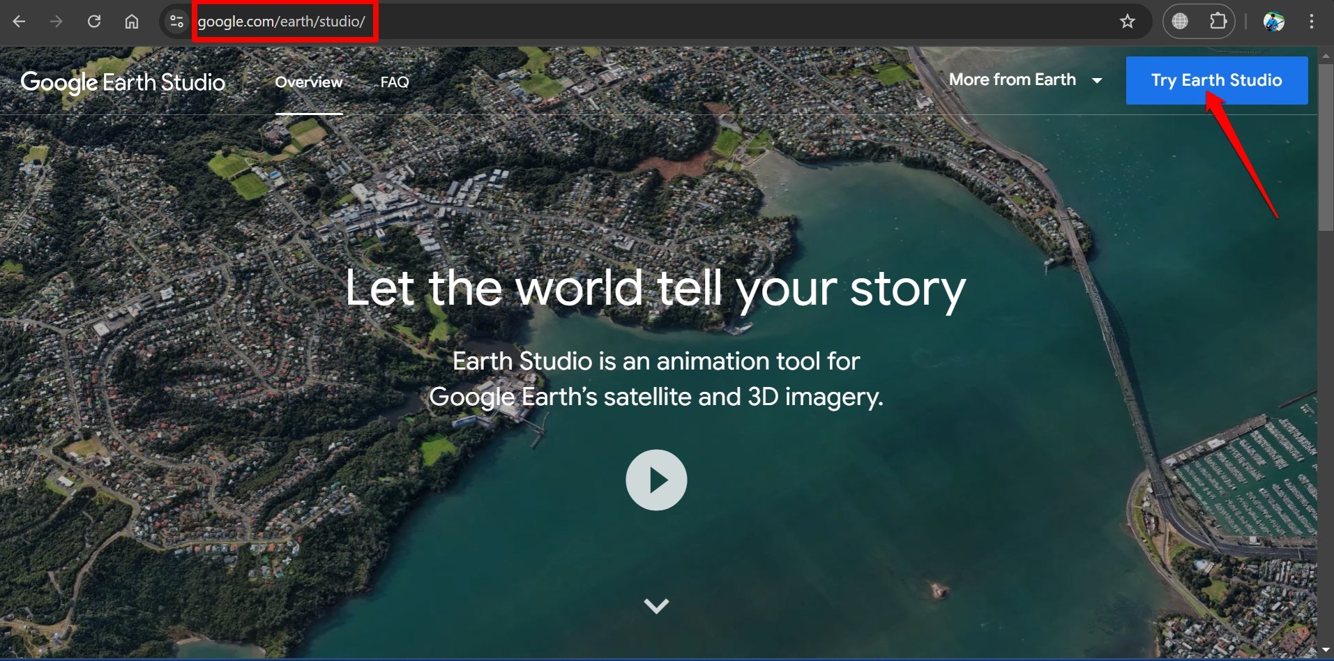 How to Create Fake Drone Shots Using Google Earth Studio? 2 Try Google Earth Studio