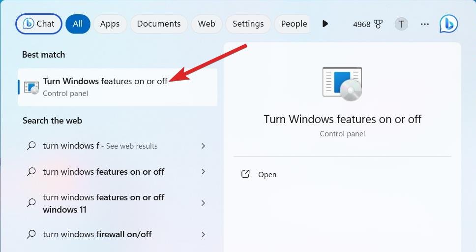 How to Install and Use BlueStacks on Windows 11? 2 Turn Windows features on and off